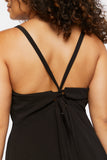 Black Plus Size Lace-Back Cami Midi Dress 5