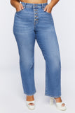 Mediumdenim Plus Size High-Rise Straight-Leg Jeans 2