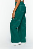 Green Twill Cargo Pants 2