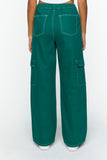 Green Twill Cargo Pants 3