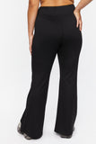 Black Plus Size Crossover Flare Pants 4