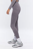 Pewter Mineral Wash Ribbed Leggings 3