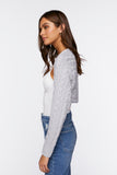 Grey Cable Knit Shrug Sweater 2