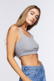 Heather Grey Cropped Tank Top 1