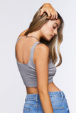 Heather Grey Cropped Tank Top 2