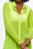 Lime Sheer Mesh Shirt 4