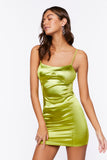 Greenapple Satin Seamed Slip Mini Dress 1