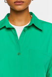 Emerald Oversized Longline Poplin Shirt 4