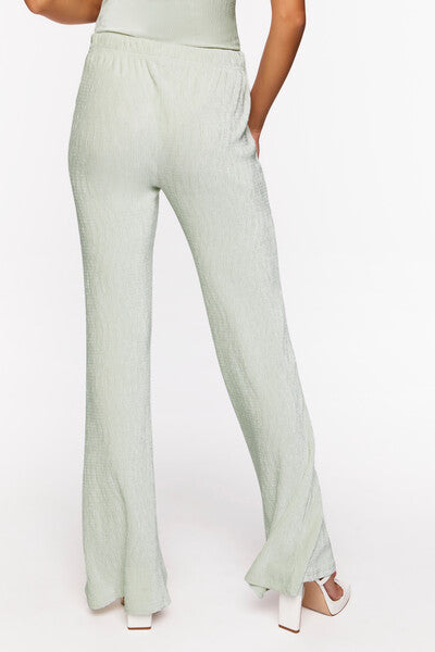Celadon Flare Velvet Pants 3