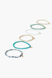 Bluemulti Beaded Charm Stretch Bracelet Set 1