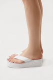 White Low-Platform Thong Sandals 1