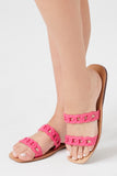 Pink Dual Chain Strap Sandals