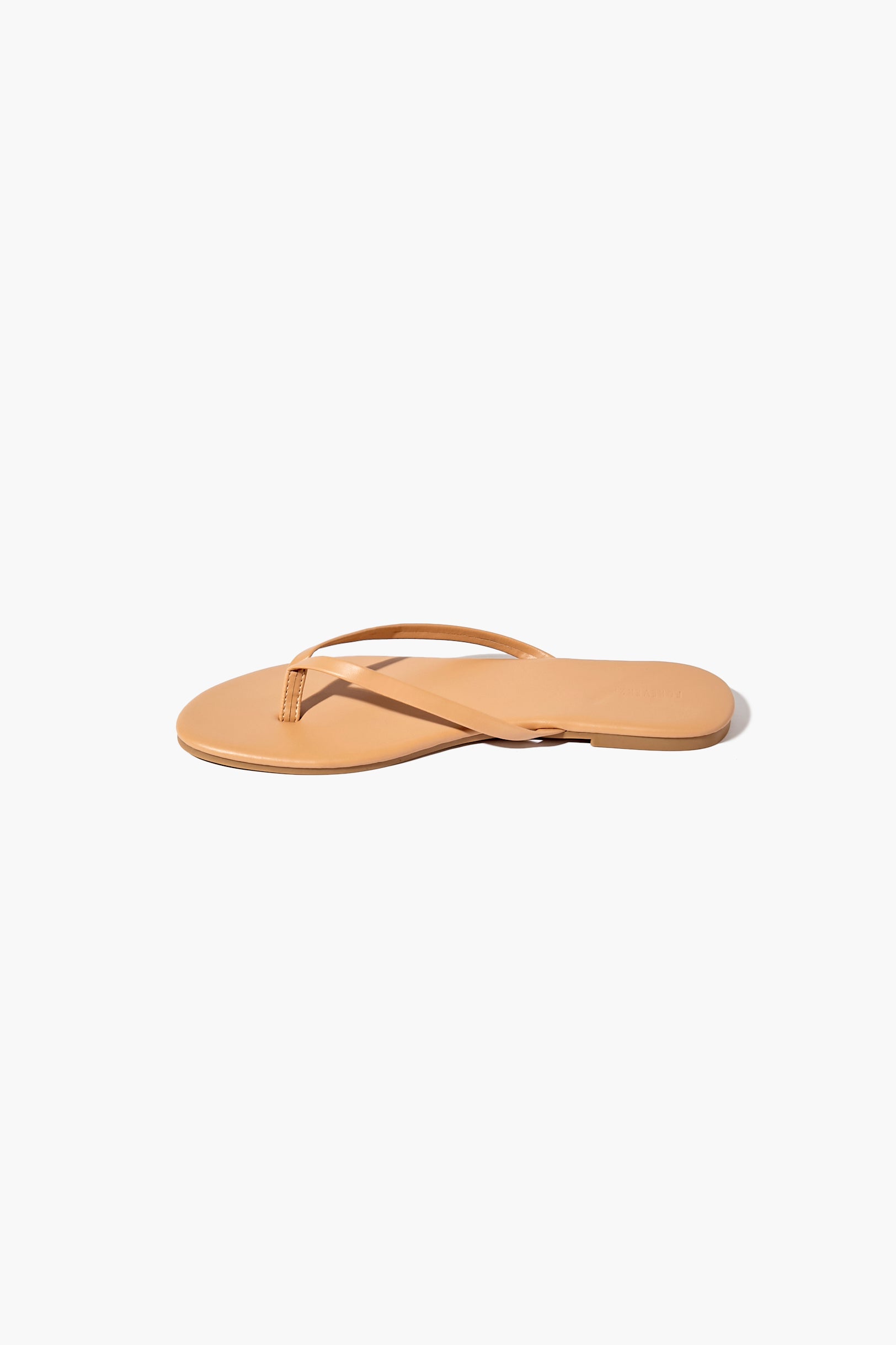 Tan Metallic Thong Sandals 1