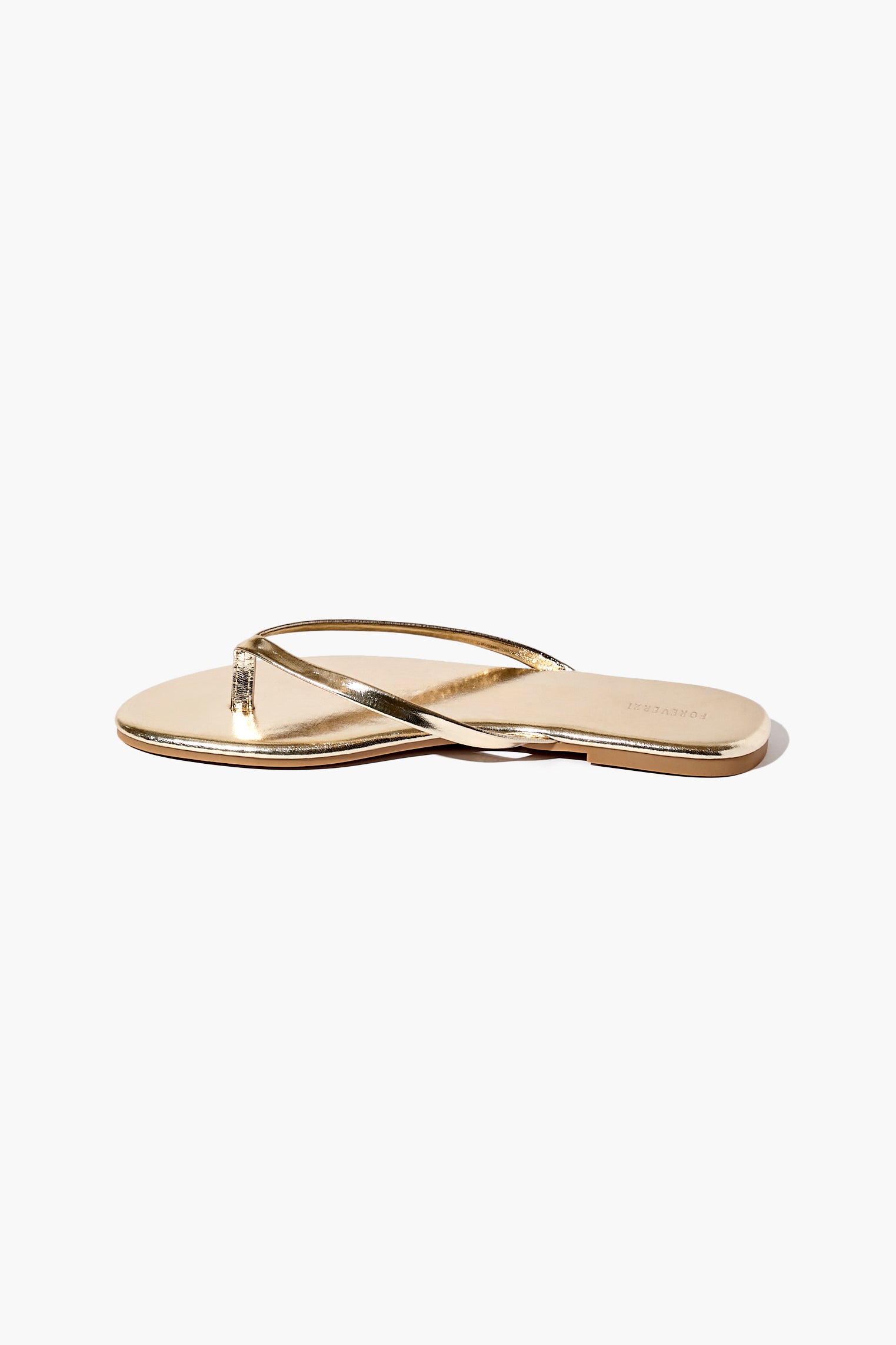 Gold Metallic Thong Sandals 1