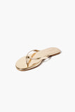 Gold Metallic Thong Sandals 2