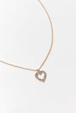 Goldclear Rhinestone Heart Necklace 1