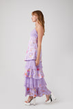 Lavendermulti Floral Lace-Tiered Maxi Dress 1