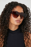 Brown/Brown Square Frame Sunglasses 3