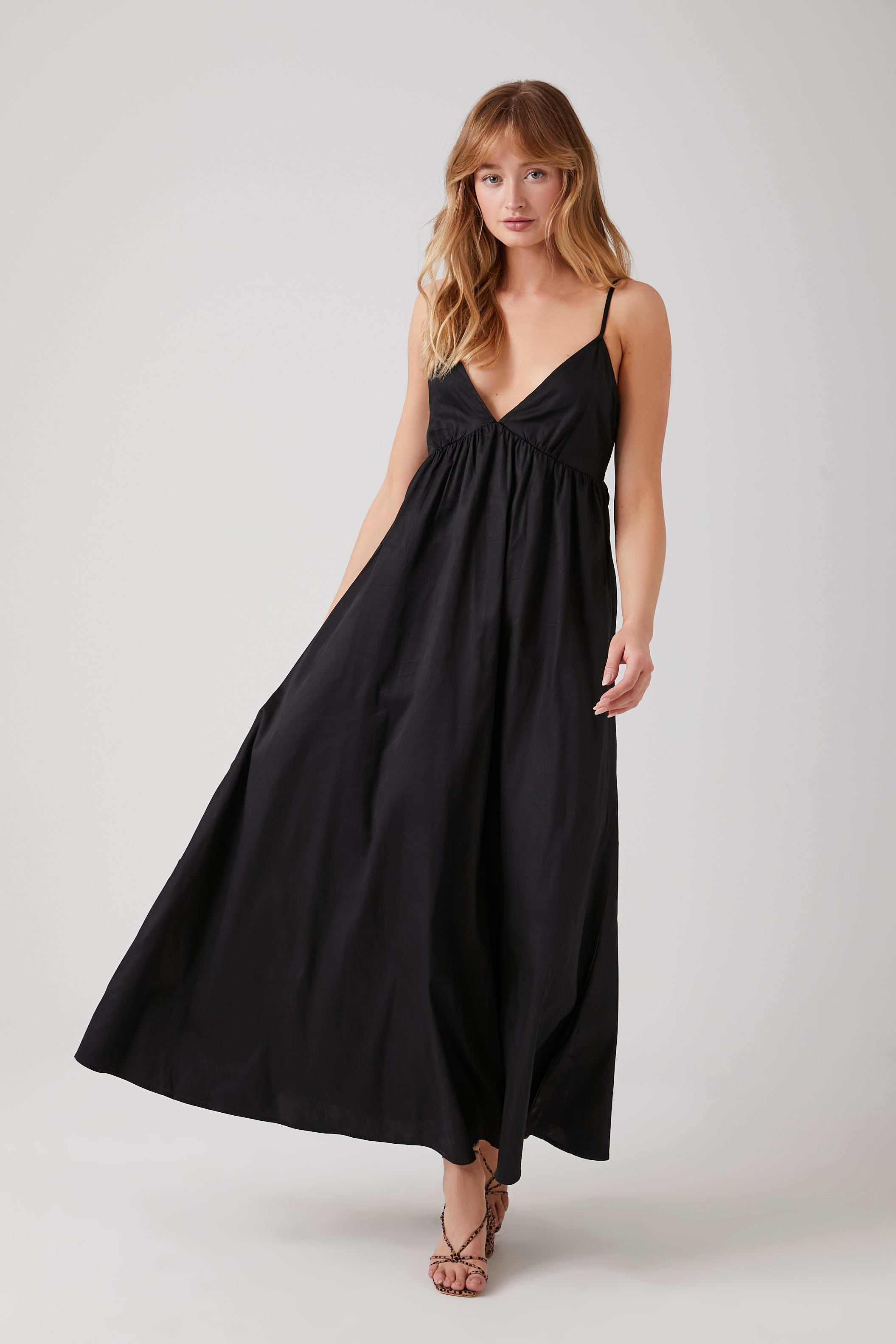 Black Cami Column Maxi Dress