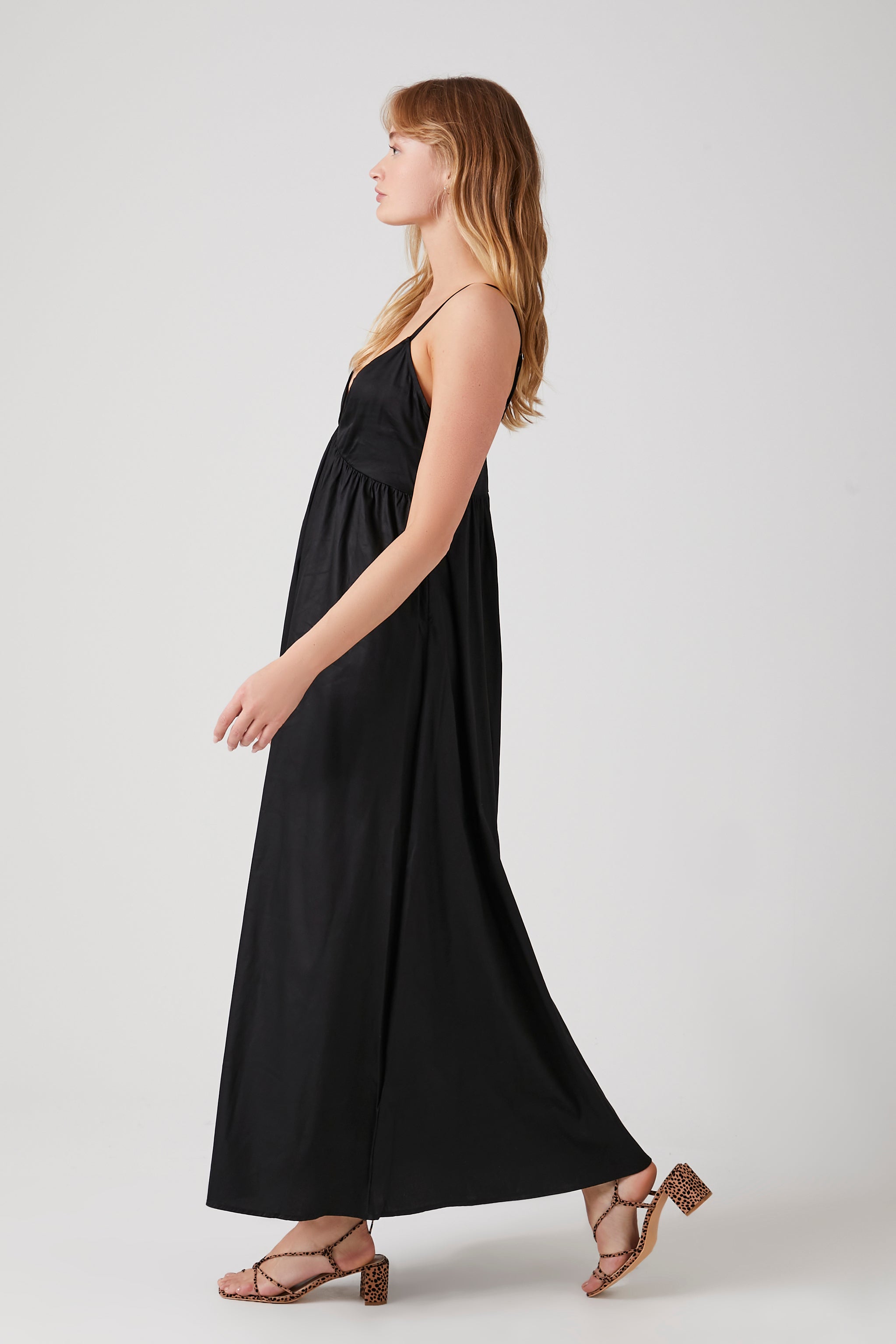 Black Cami Column Maxi Dress 1