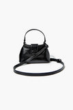 Black Faux Leather Twist-Lock Crossbody Bag 4