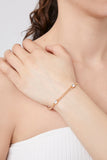 Clear/Gold Faux Gem Curb Bracelet