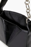 Black Asymmetrical Faux Leather Handbag 3