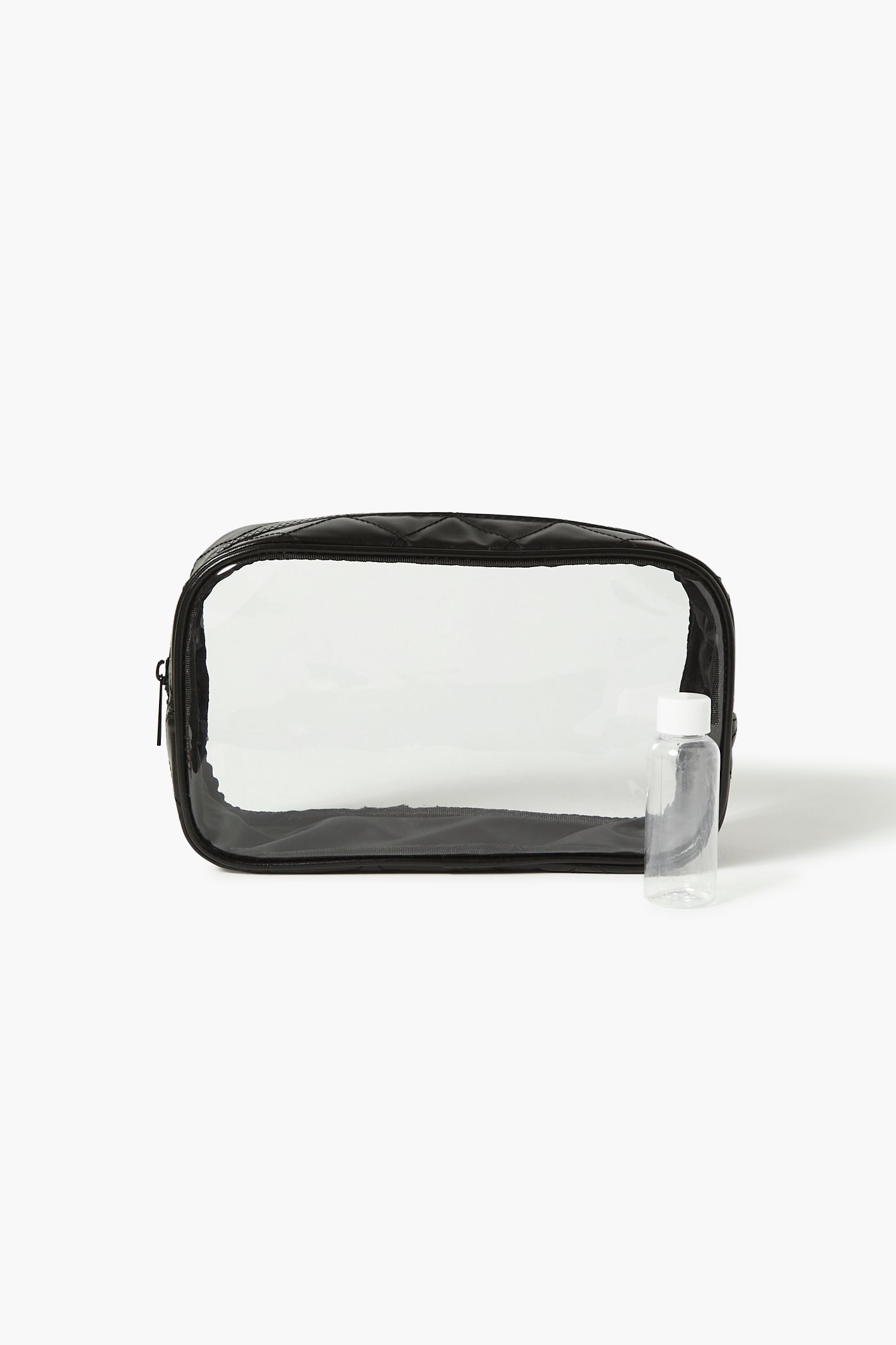 Black Transparent Makeup Bag & Travel Bottle Set
