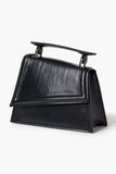 Black Asymmetrical Faux Leather Crossbody Bag 1