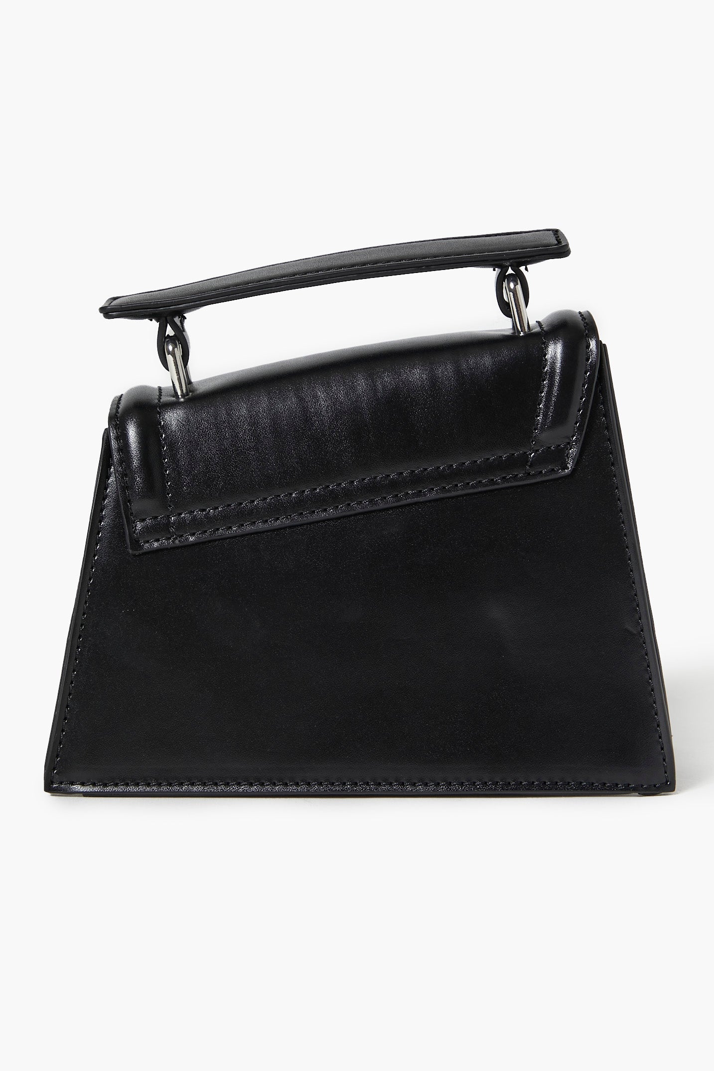 Black Asymmetrical Faux Leather Crossbody Bag 3