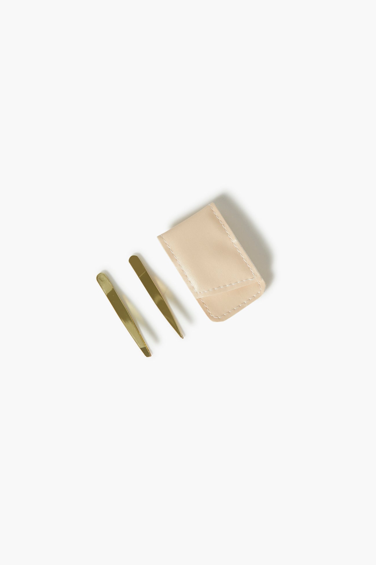 Nude/Gold Mini Tweezer Set