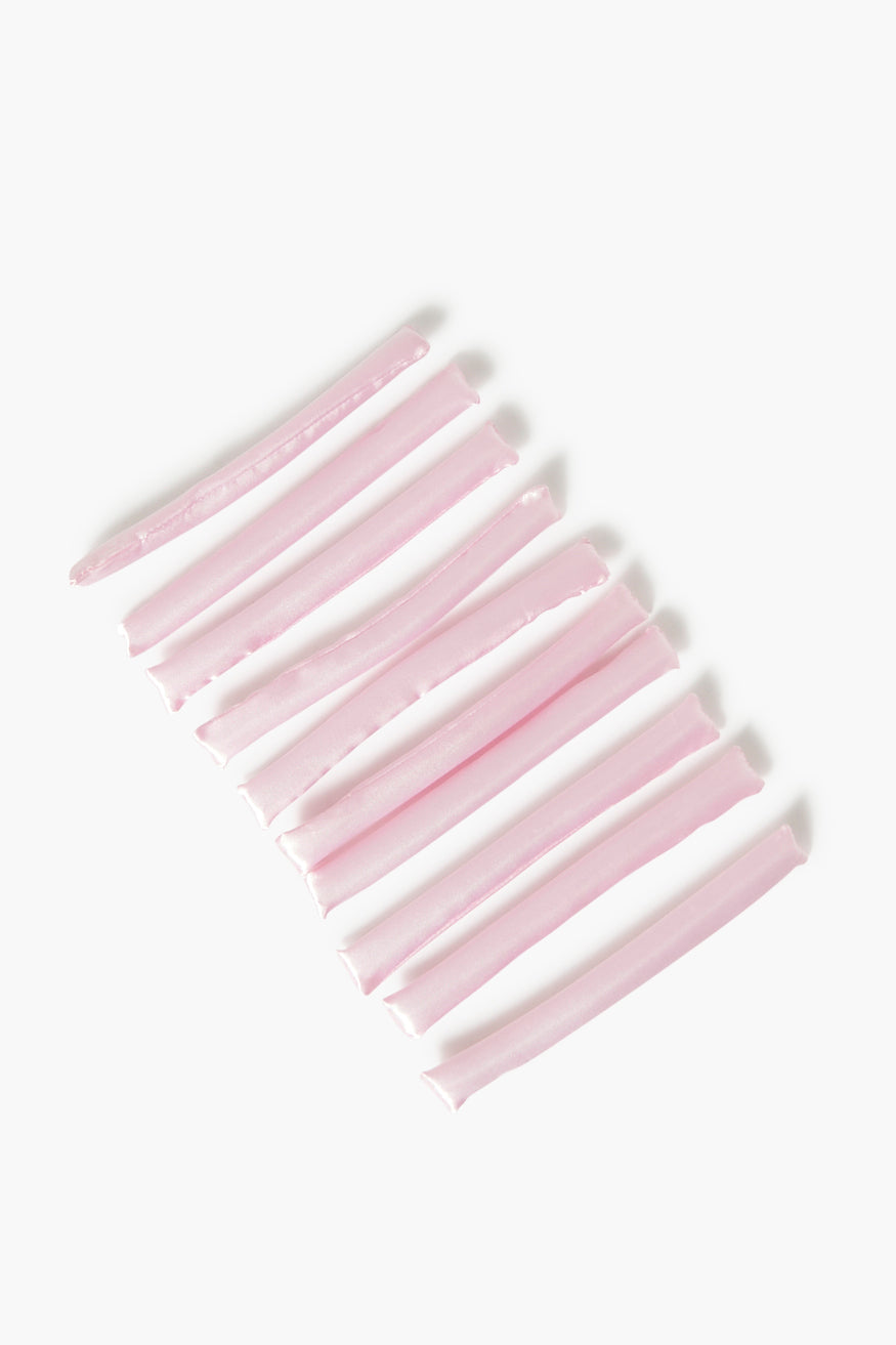 Pink/Multi Satin Flexi Rod Hair Curler Set