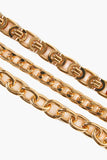 Gold Curb Chain Bracelet Set 2