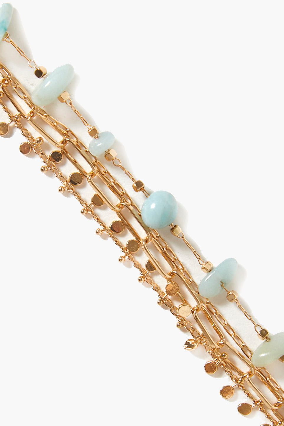 Gold/Blue Layered Faux Stone Bracelet