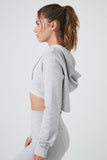 Heather Grey Active Seamless Super Cropped Hoodie 2
