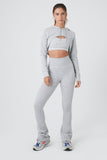 Heather Grey Active Seamless Super Cropped Hoodie 4