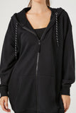 Black Active French Terry Zip-Up Hoodie 4