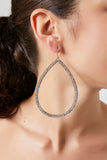 Gold/Clear Rhinestone Teardrop Earrings