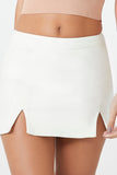 White M-Slit A-Line Mini Skirt 5