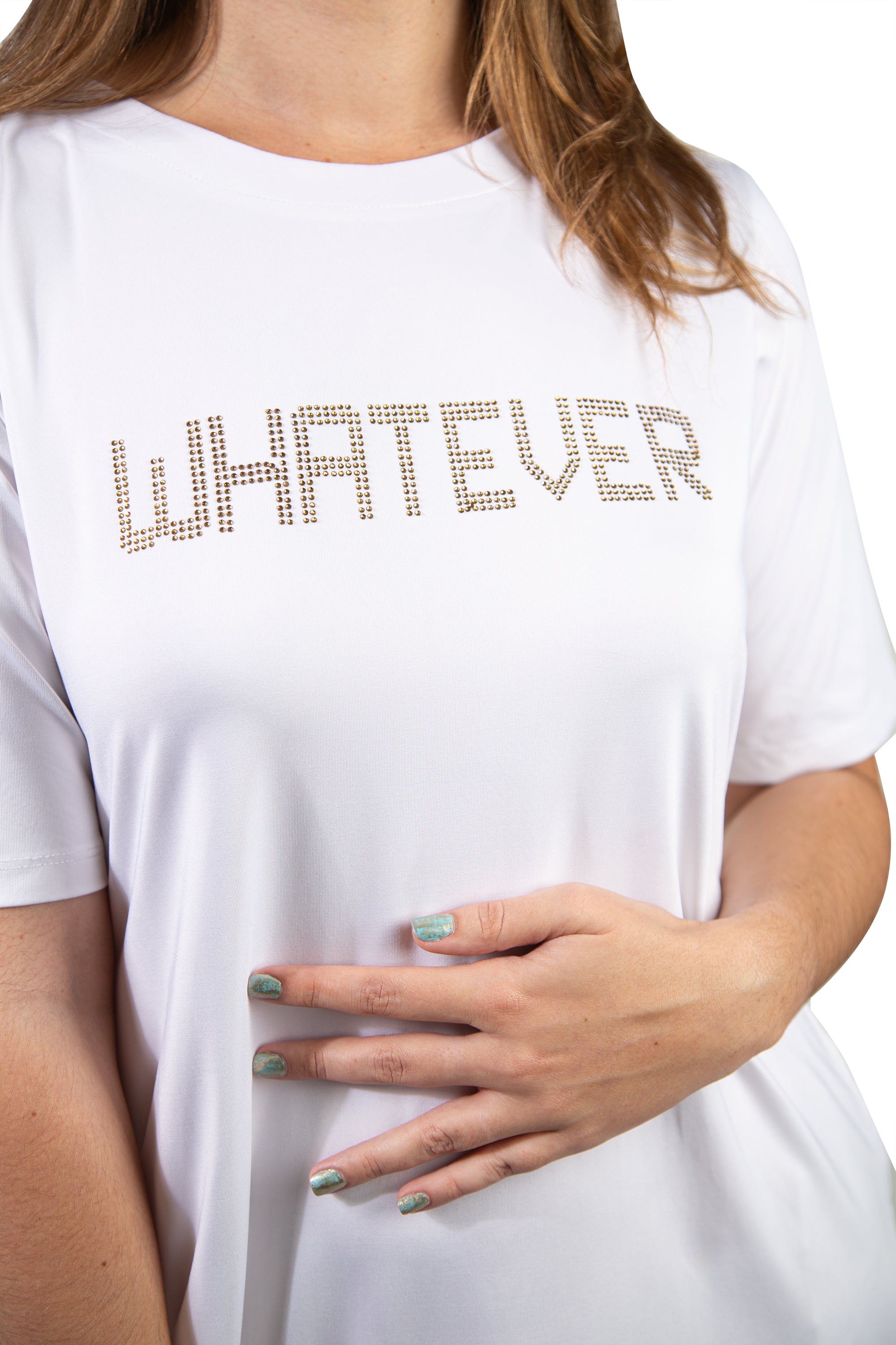 White Whatever Graphic Shirt Dress 2