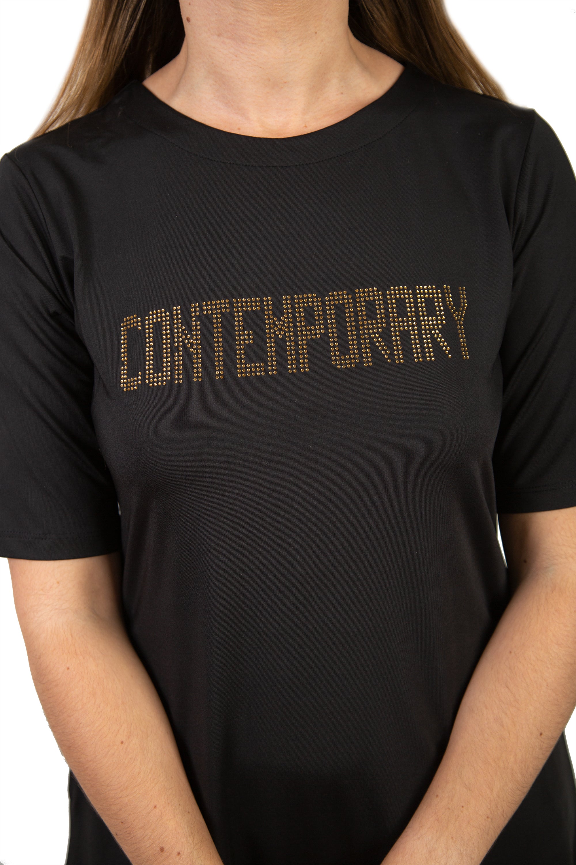 Black Contemporary Graphic Shirt Dress 3