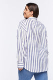 Whitenavy Plus Size Striped Button-Front Shirt 1