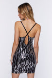 Blacksilver Sequin Abstract Mini Dress 2