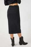 Black High-Rise A-Line Midi Skirt 3