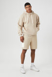 Taupe Cotton-Blend Drop-Sleeve Hoodie 3
