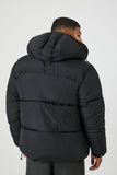 Black Hooded Puffer Jacket 2