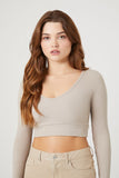 Goat Ribbed Knit Crop Top 