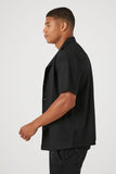 Black Plisse Short-Sleeve Shirt 1