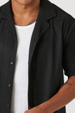 Black Plisse Short-Sleeve Shirt 4