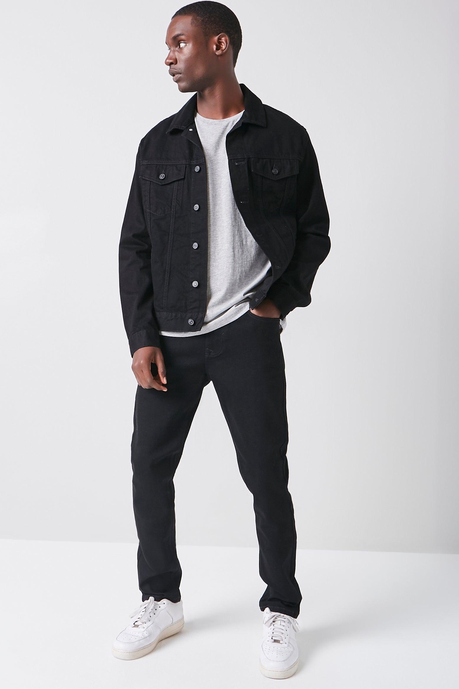 Black Basic Slim-Fit Jeans  1